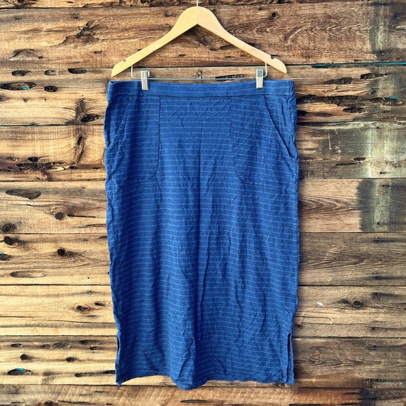 PRANA | Blue Striped Women's Skirt XL - Picture 1 of 5